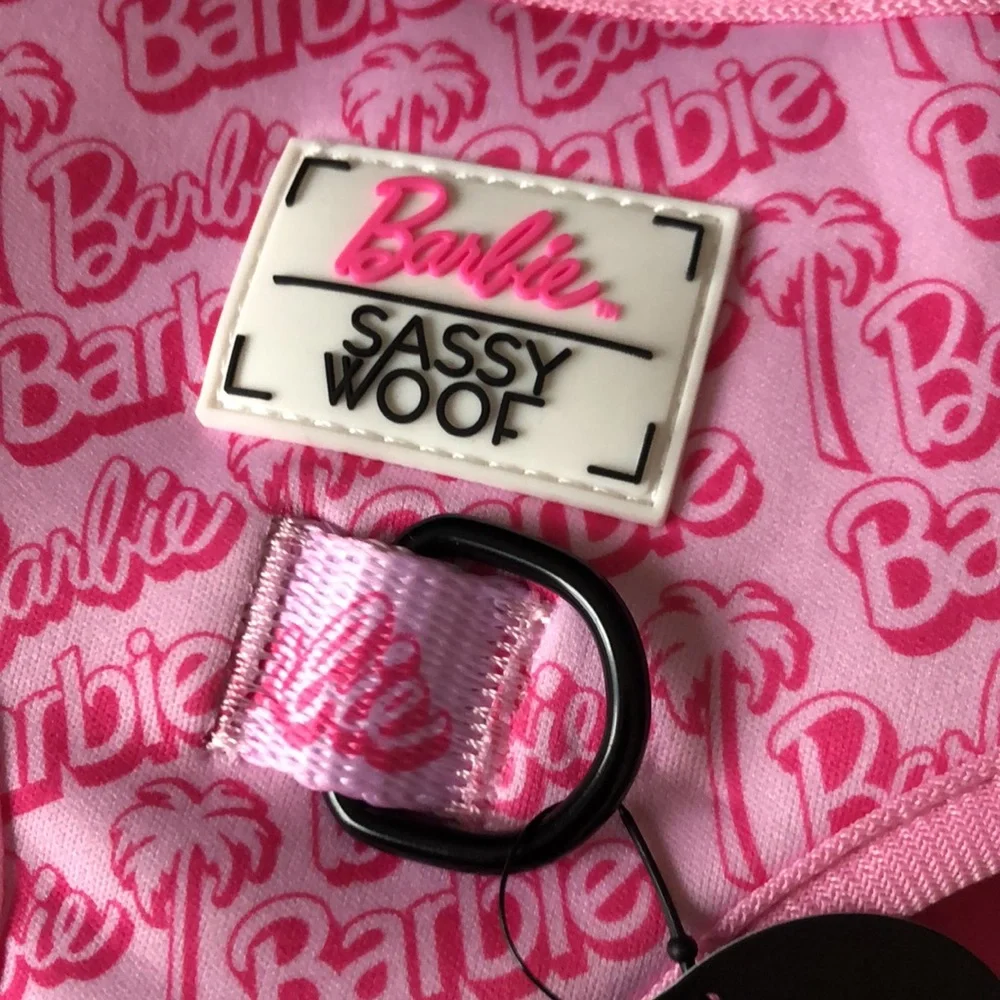 Barbie Logo Pink Dog Harness SIZE L
